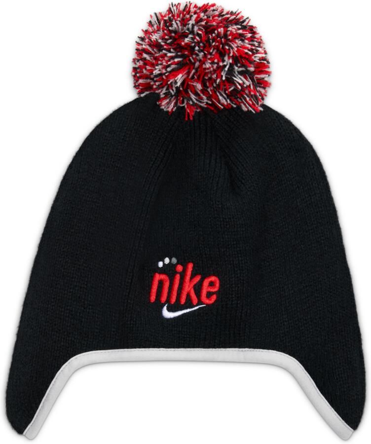 Nike Play For All 2-delige set met hoge beanie voor peuters Zwart - Foto 2