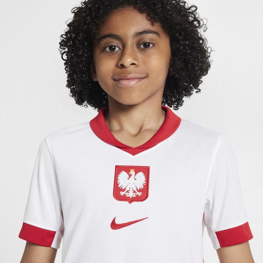 Nike Polen 2024 25 Stadium Thuis Dri-FIT replica voetbalshirt voor kids Wit