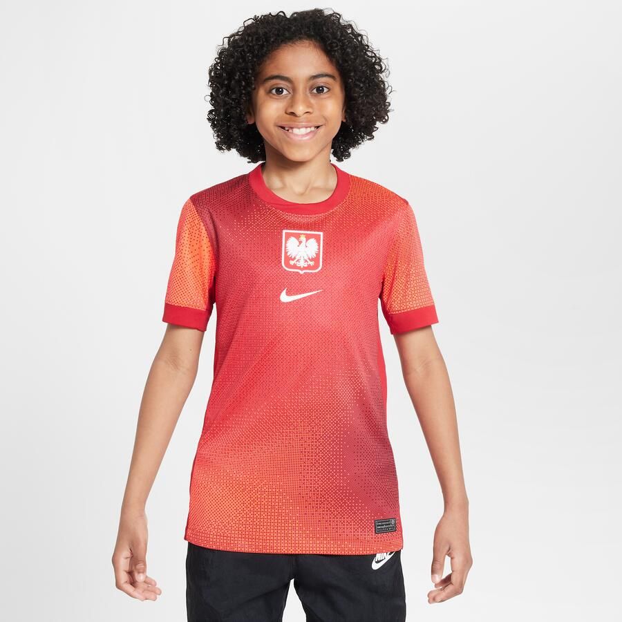 Nike Polen 2024 25 Stadium Uit Dri-FIT replica voetbalshirt voor kids Rood