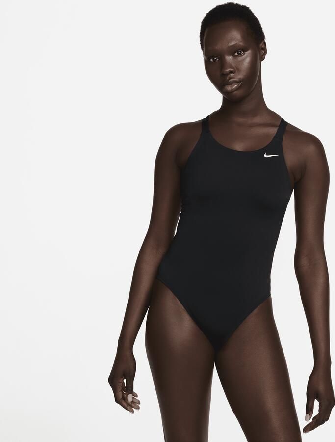 Nike Poly Solid Fastback zwempak voor dames Zwart - Foto 4