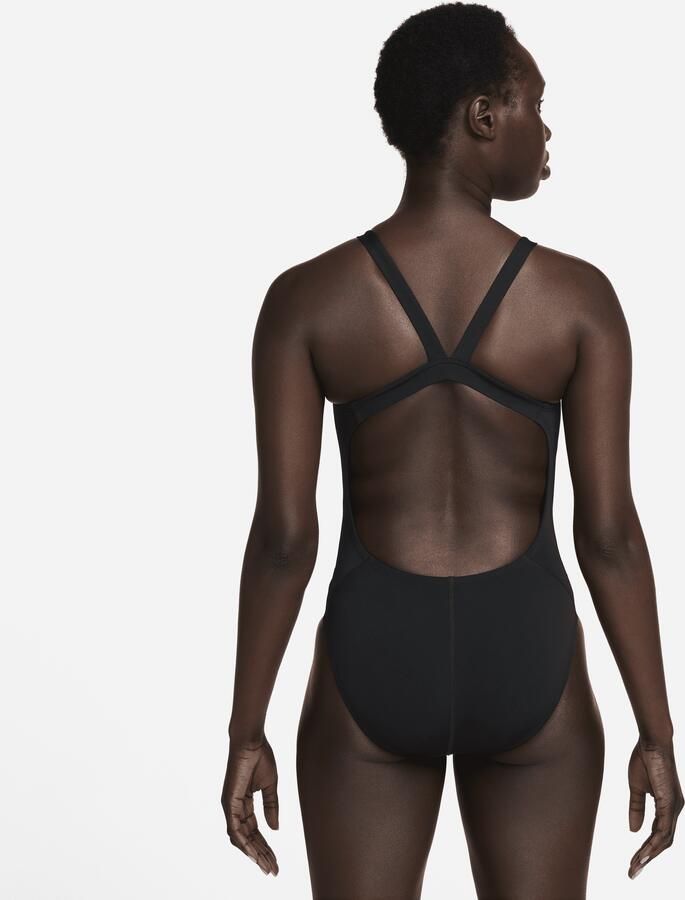 Nike Poly Solid Fastback zwempak voor dames Zwart - Foto 5