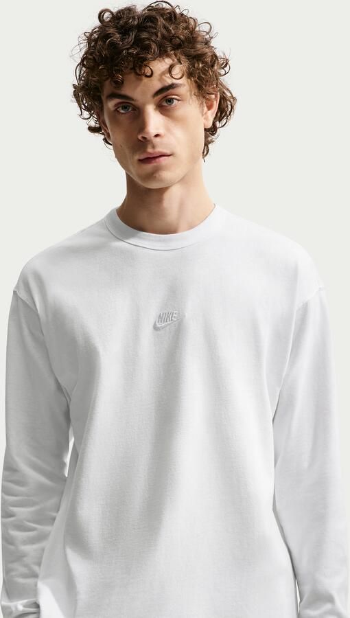 Nike Premium Essentials T-shirt met lange mouwen voor heren Wit - Foto 4