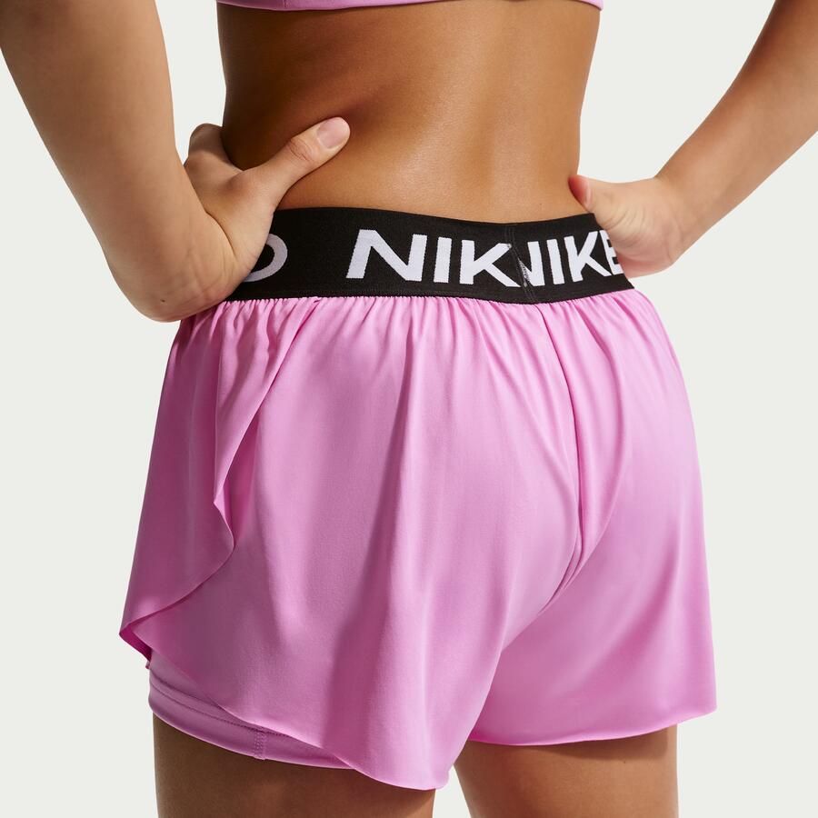 Nike Pro 2-in-1 Dri-FIT shorts voor meisjes Paars