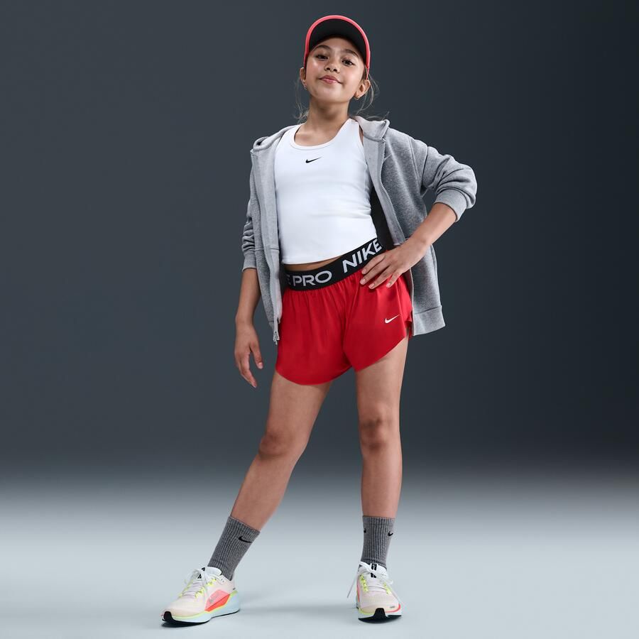 Nike Pro 2-in-1 Dri-FIT shorts voor meisjes Rood - Foto 4