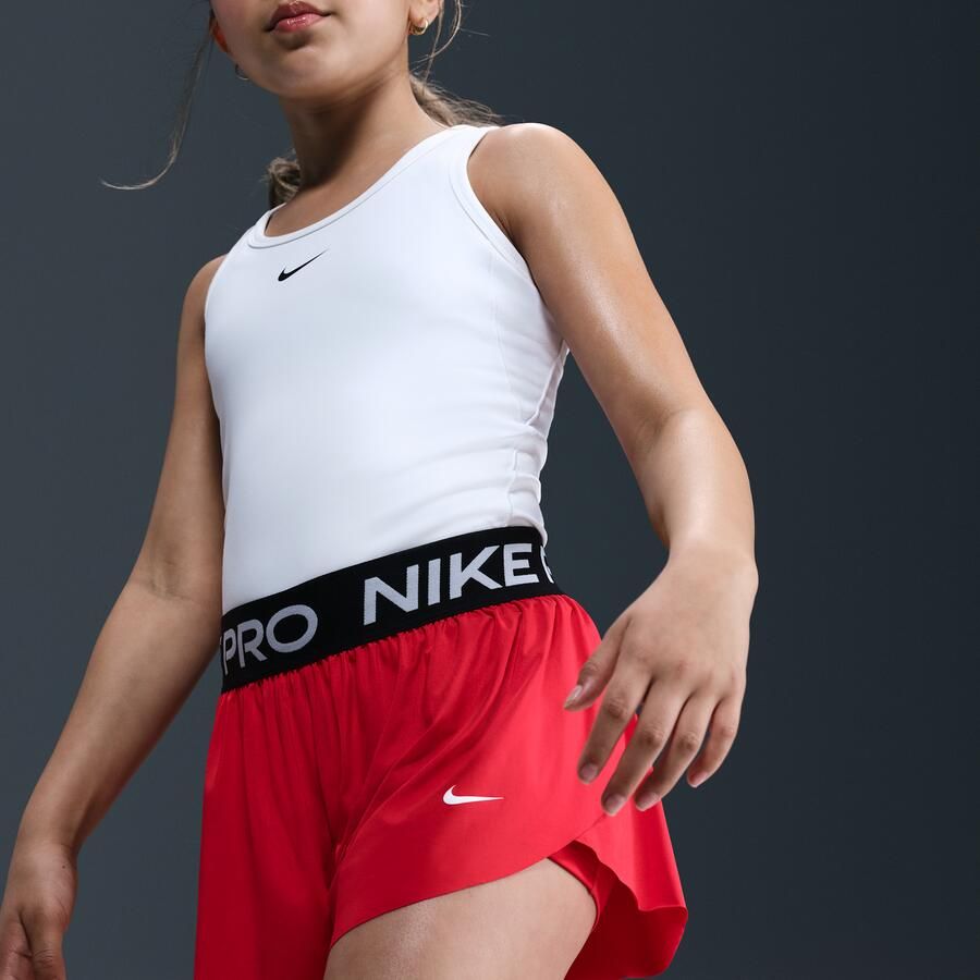 Nike Pro 2-in-1 Dri-FIT shorts voor meisjes Rood