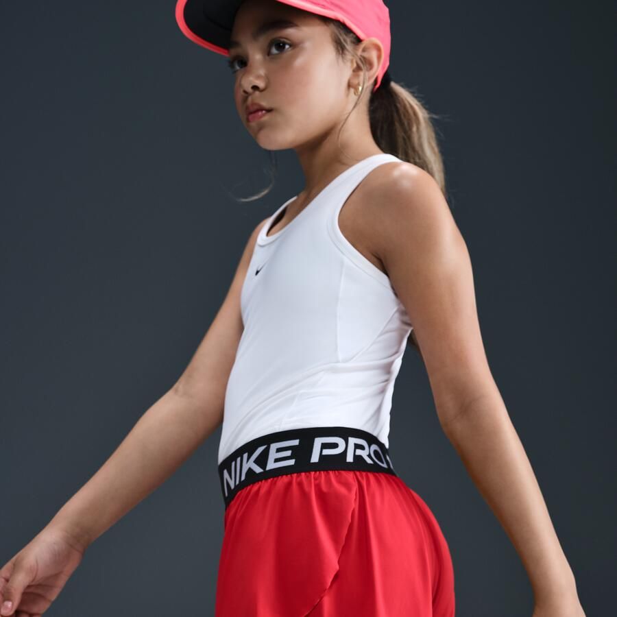Nike Pro 2-in-1 Dri-FIT shorts voor meisjes Rood - Foto 2