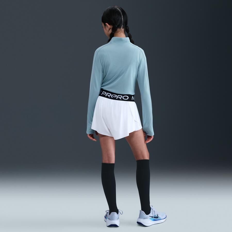 Nike Pro 2-in-1 Dri-FIT shorts voor meisjes Wit - Foto 3