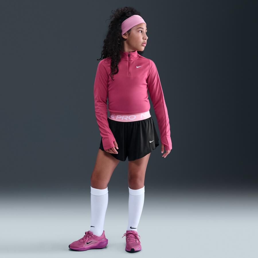 Nike Pro 2-in-1 Dri-FIT shorts voor meisjes Zwart - Foto 4