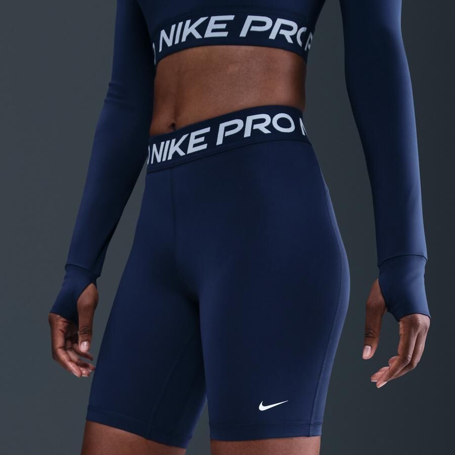Nike Pro 365 Damesshorts (21 cm) Blauw