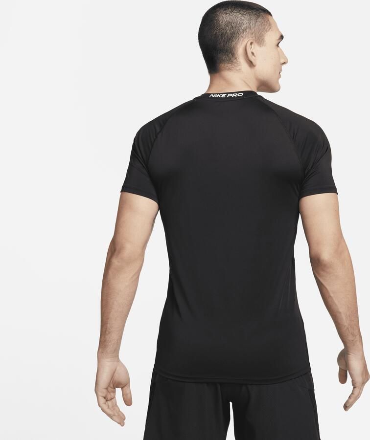 Nike Pro aansluitende herentop met Dri-FIT en korte mouwen Zwart - Foto 3