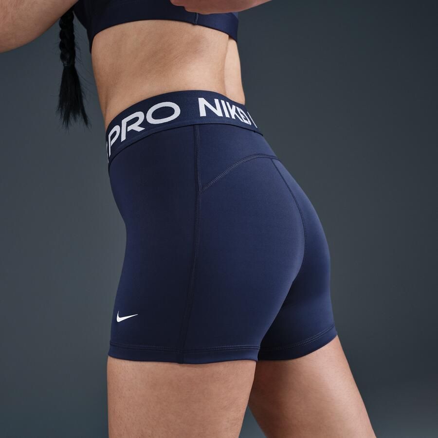 Nike Pro Damesshorts van 7 5 cm Blauw - Foto 2