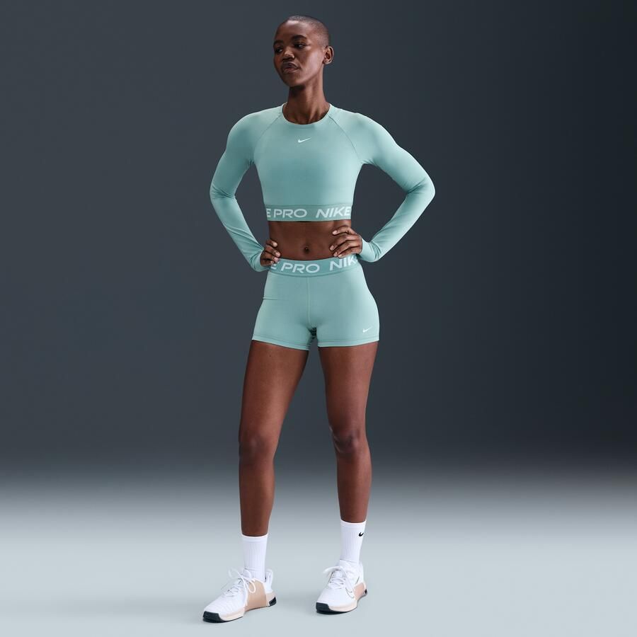 Nike Pro Damesshorts van 7 5 cm Groen - Foto 3