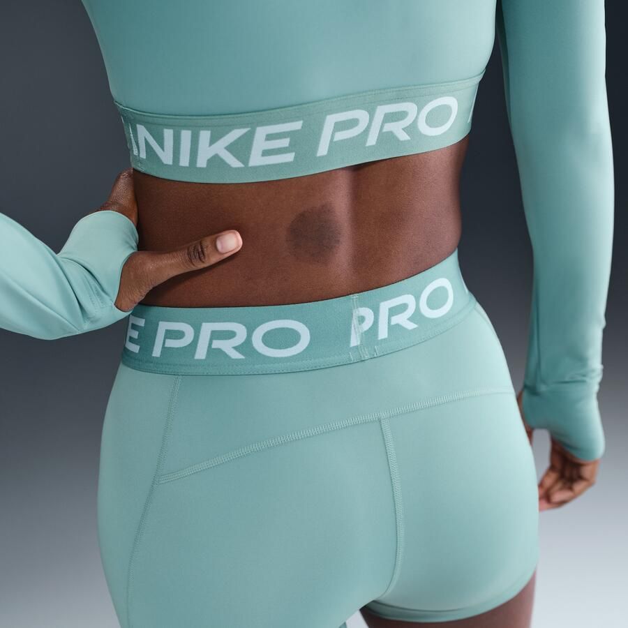 Nike Pro Damesshorts van 7 5 cm Groen - Foto 2
