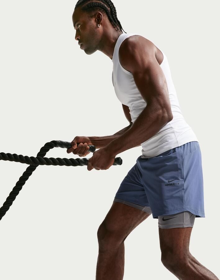 Nike Pro Dri-FIT fitnessshorts voor heren Grijs - Foto 4