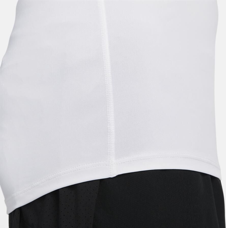 Nike Pro Dri-FIT fitnesstop met hoge hals en lange mouwen voor heren Wit