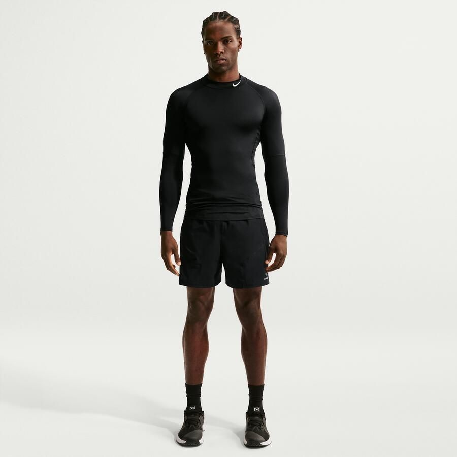 Nike Pro Dri-FIT fitnesstop met hoge hals en lange mouwen voor heren Zwart - Foto 8
