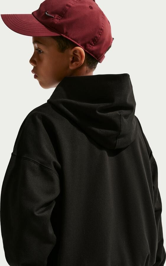 Nike Pro Dri-FIT fleecehoodie voor jongens Zwart - Foto 3