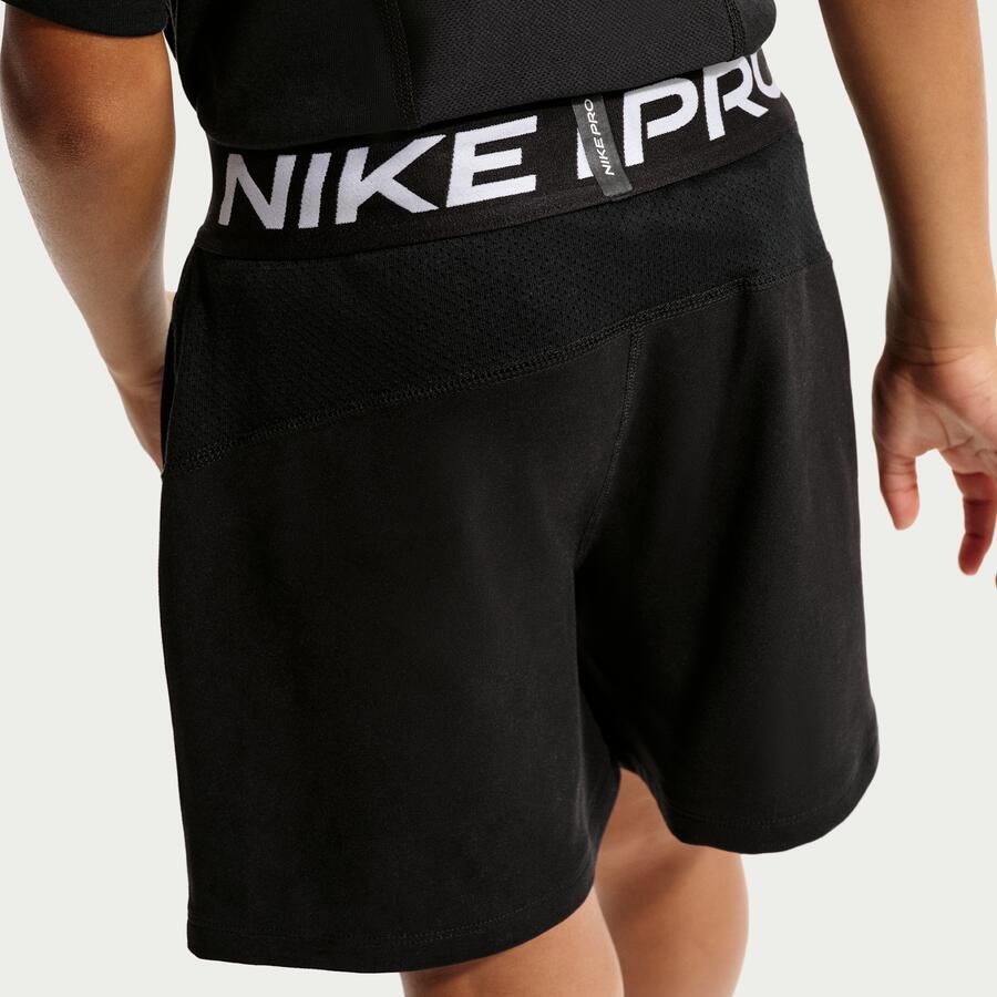 Nike Pro Dri-FIT fleeceshort voor jongens Zwart