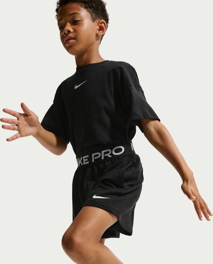 Nike Pro Dri-FIT fleeceshort voor jongens Zwart - Foto 3