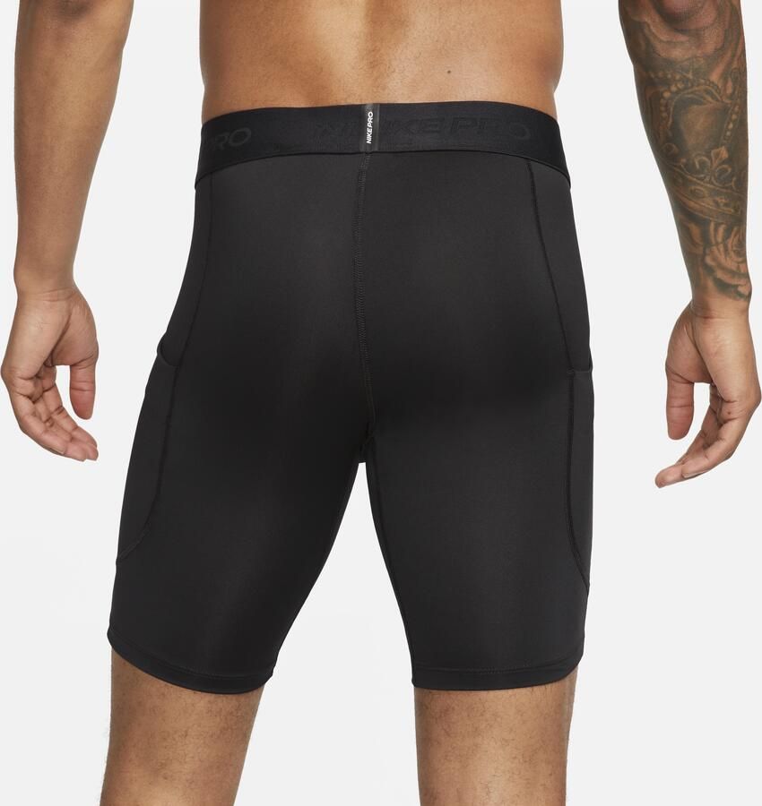 Nike Pro Dri-FIT lange fitnesshorts voor heren Zwart - Foto 3