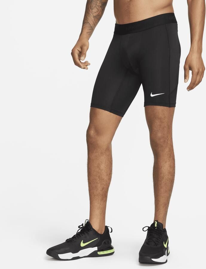 Nike Pro Dri-FIT lange fitnesshorts voor heren Zwart - Foto 4