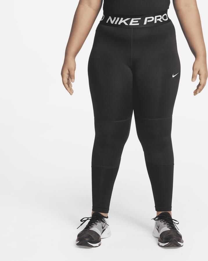 Nike Pro Dri-FIT legging voor meisjes (Ruimere maten) Zwart - Foto 3