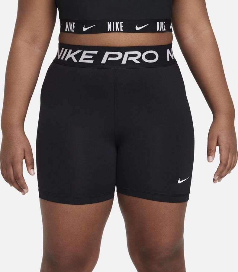 Nike Pro Dri-FIT meisjesshorts (13 cm ruimere maten) Zwart - Foto 3