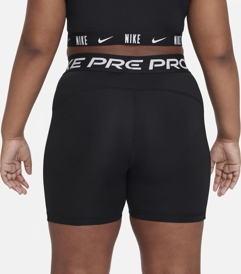 Nike Pro Dri-FIT meisjesshorts (13 cm ruimere maten) Zwart - Foto 2
