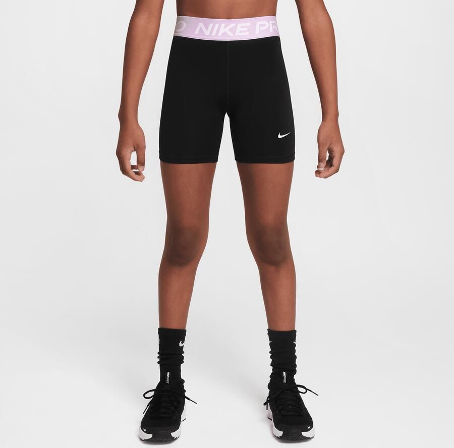Nike Pro Dri-FIT meisjesshorts (13 cm) Zwart - Foto 4