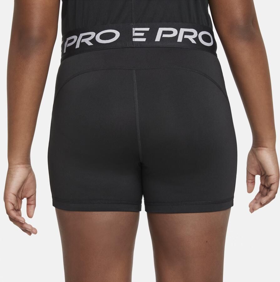 Nike Pro Dri-FIT meisjesshorts (ruimere maten) Zwart - Foto 2