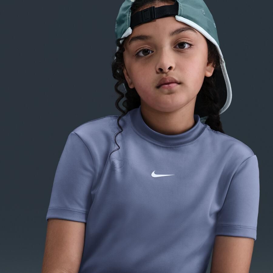 Nike Pro Dri-FIT meisjestop met korte mouwen Blauw - Foto 2