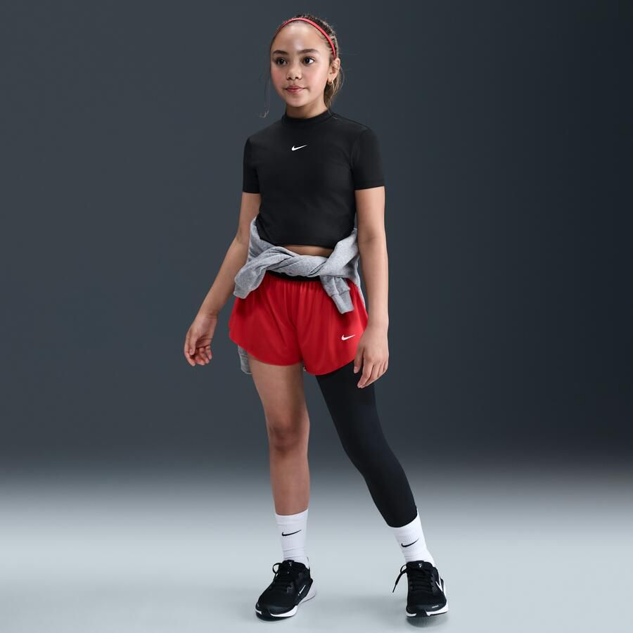 Nike Pro Dri-FIT meisjestop met korte mouwen Zwart - Foto 3