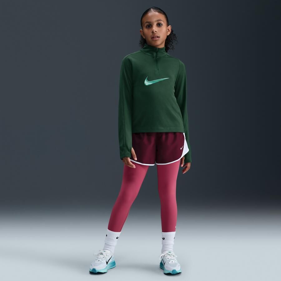 Nike Pro Dri-FIT meisjestop met korte rits Groen - Foto 3