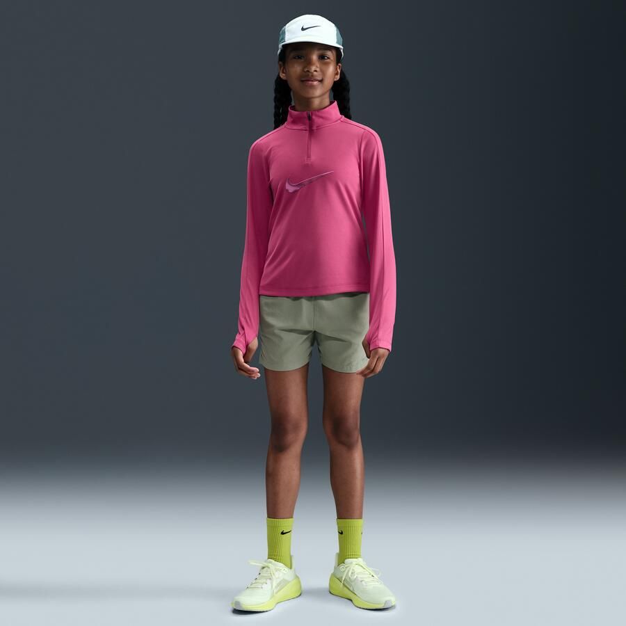 Nike Pro Dri-FIT meisjestop met korte rits Paars - Foto 3