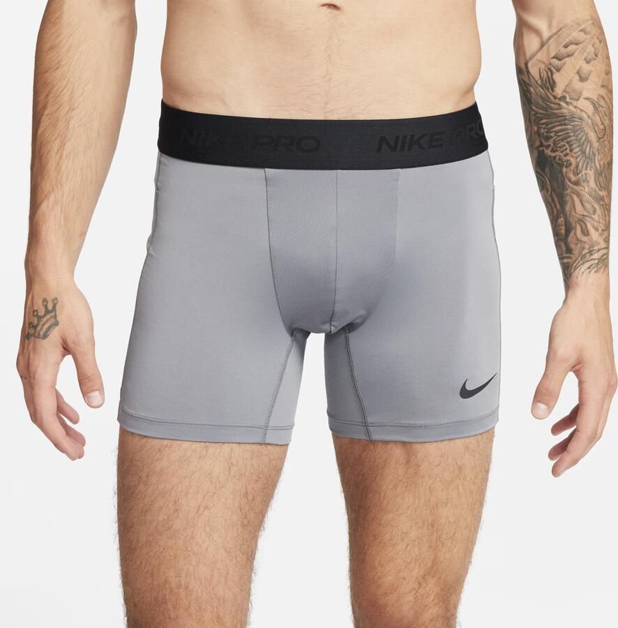 Nike Pro Dri-FIT shorts met binnenbroek voor heren Grijs - Foto 4