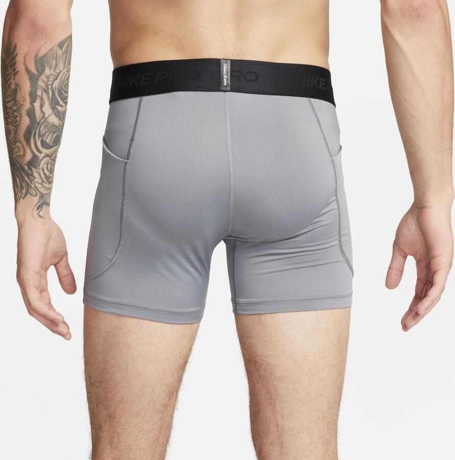 Nike Pro Dri-FIT shorts met binnenbroek voor heren Grijs - Foto 2