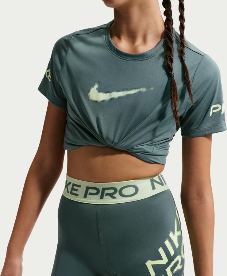 Nike Pro Dri-FIT shorts voor kinderen (8 cm) Grijs - Foto 2