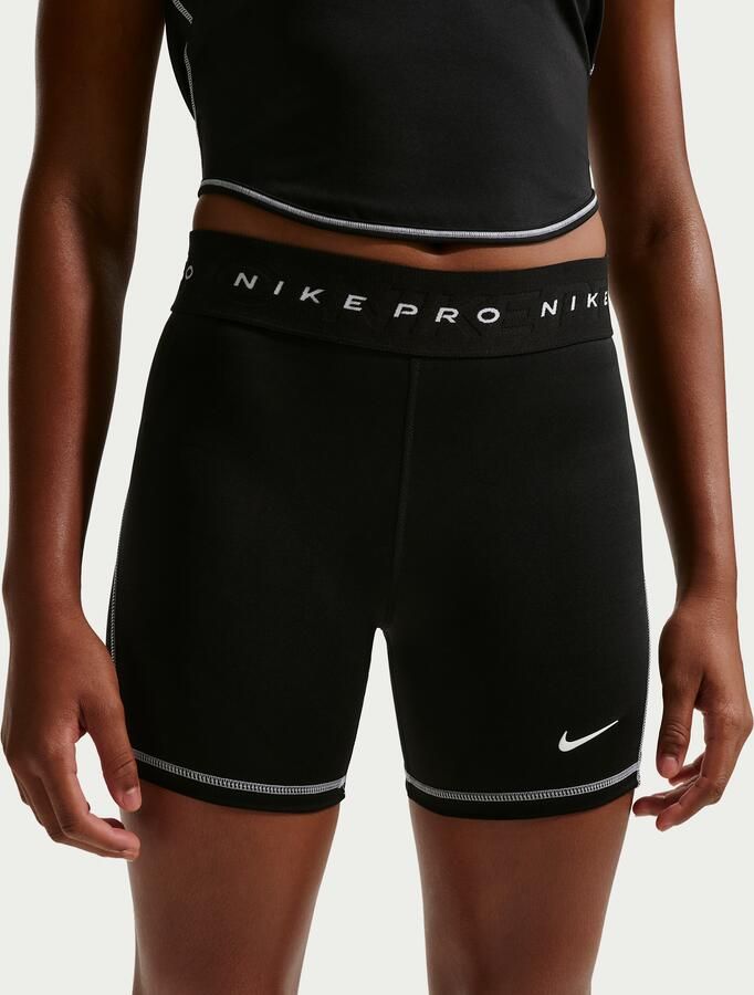 Nike Pro Dri-FIT shorts voor kinderen (8 cm) Zwart - Foto 2