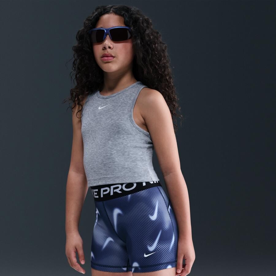 Nike Pro Dri-FIT shorts voor meisjes (8 cm) Blauw