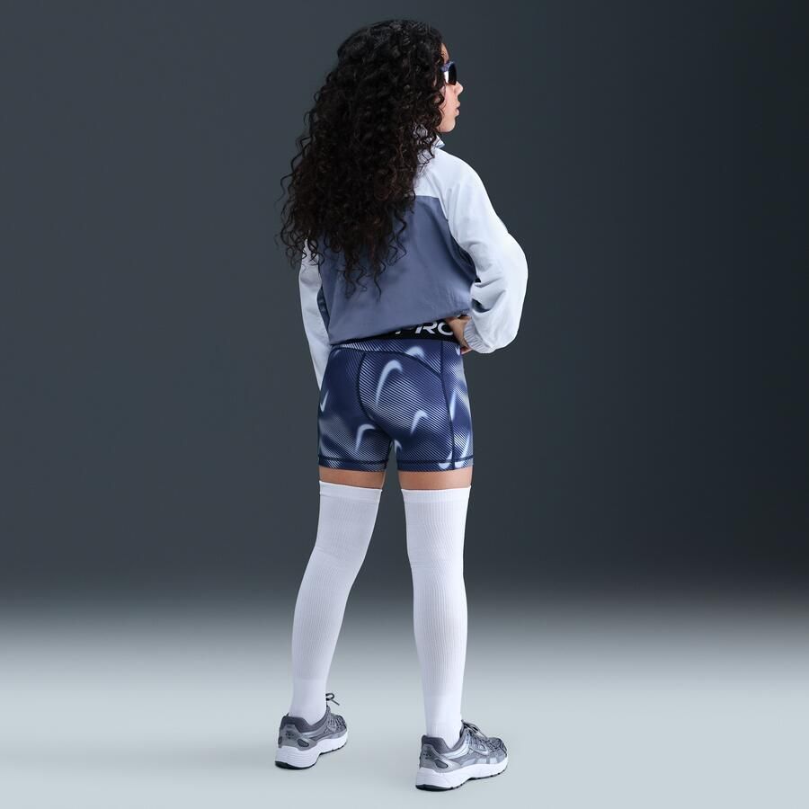 Nike Pro Dri-FIT shorts voor meisjes (8 cm) Blauw - Foto 3