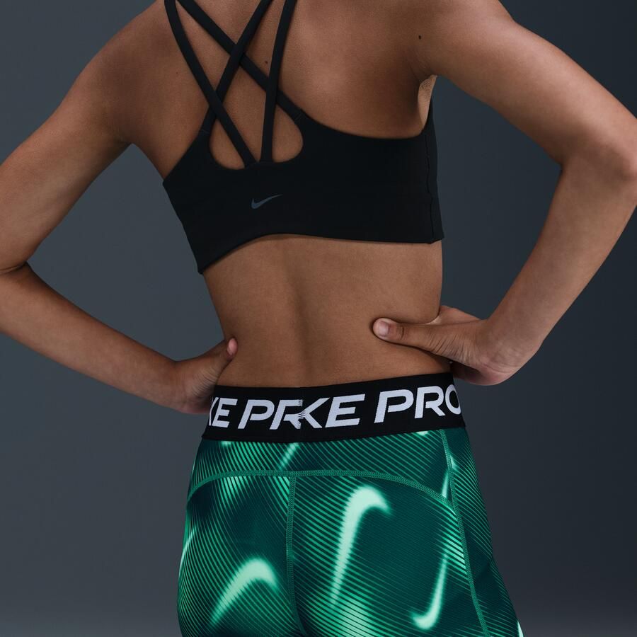 Nike Pro Dri-FIT shorts voor meisjes (8 cm) Groen - Foto 2