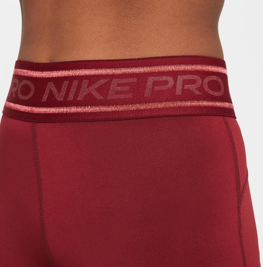 Nike Pro Dri-FIT shorts voor meisjes (8 cm) Rood - Foto 2