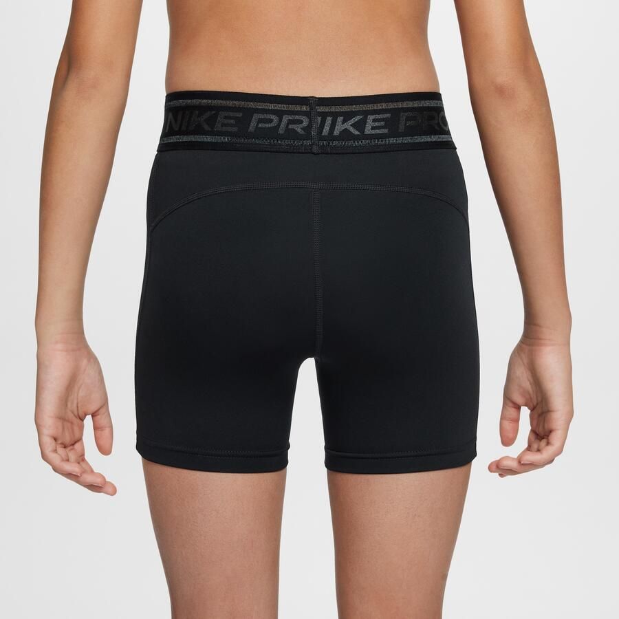 Nike Pro Dri-FIT shorts voor meisjes (8 cm) Zwart