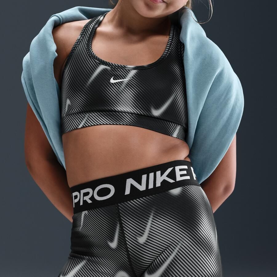 Nike Pro Dri-FIT shorts voor meisjes (8 cm) Zwart