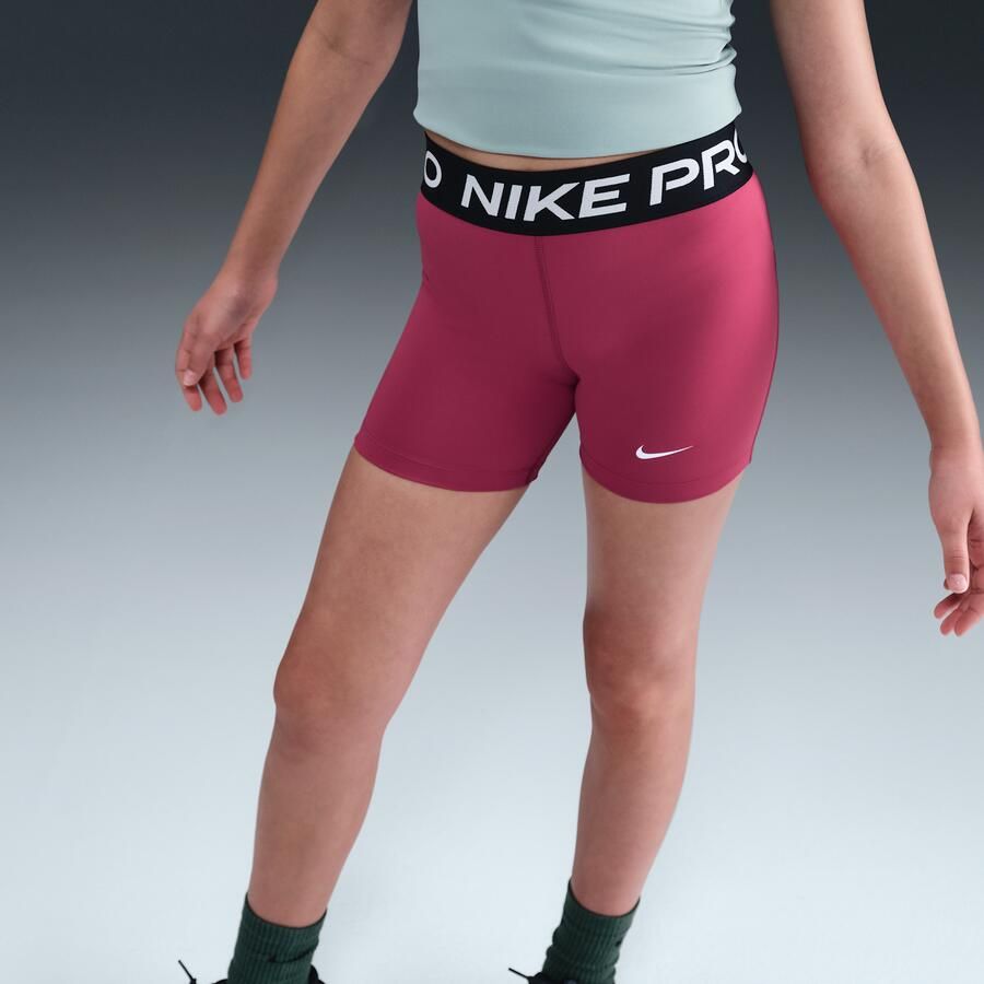 Nike Pro Dri-FIT shorts voor meisjes (8 cm) Paars