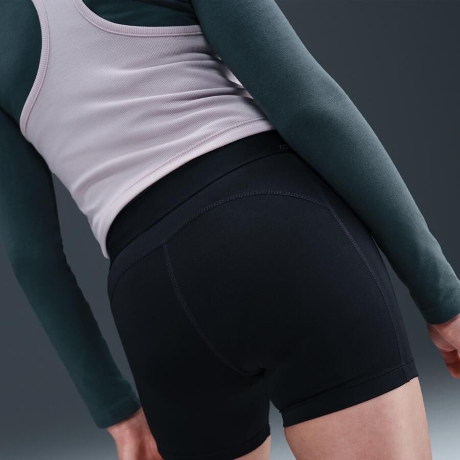 Nike Pro Dri-FIT shorts voor meisjes (8 cm) Zwart - Foto 2