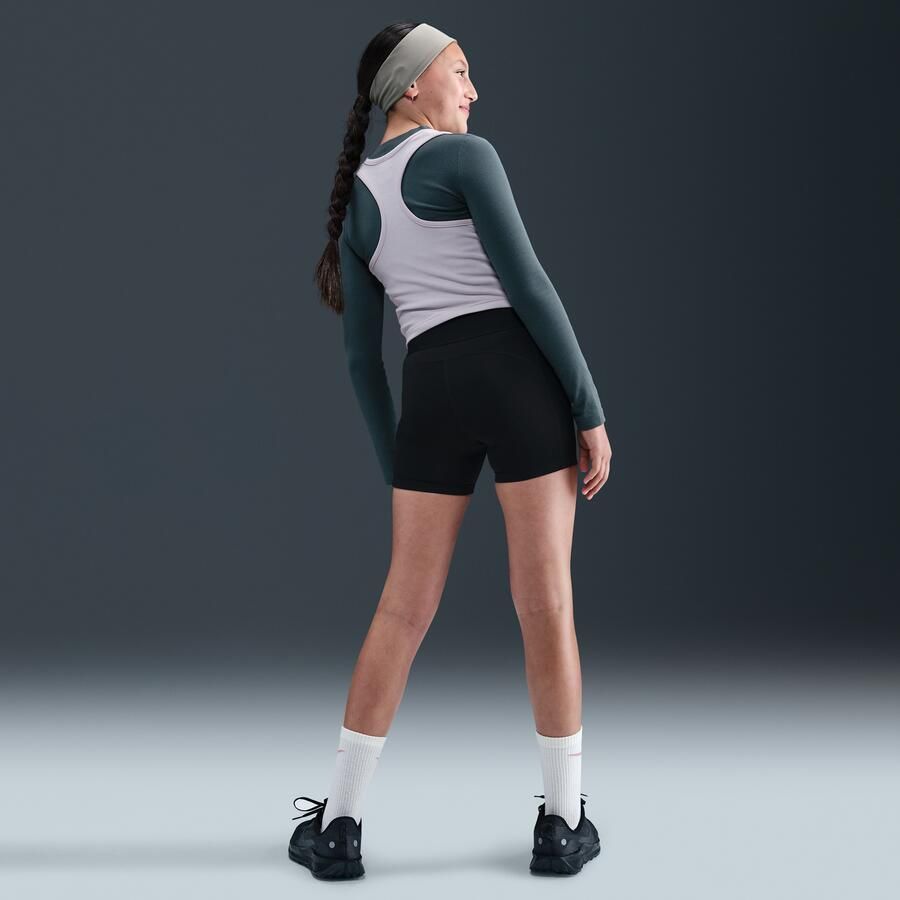 Nike Pro Dri-FIT shorts voor meisjes (8 cm) Zwart - Foto 3
