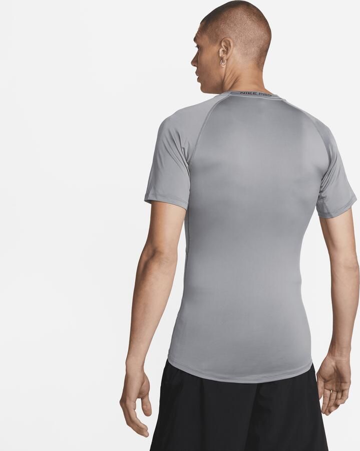 Nike Pro Dri-FIT strakke fitnesstop met korte mouwen voor heren Grijs - Foto 3