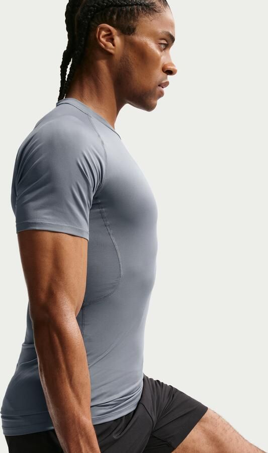 Nike Pro Dri-FIT strakke fitnesstop met korte mouwen voor heren Grijs - Foto 7