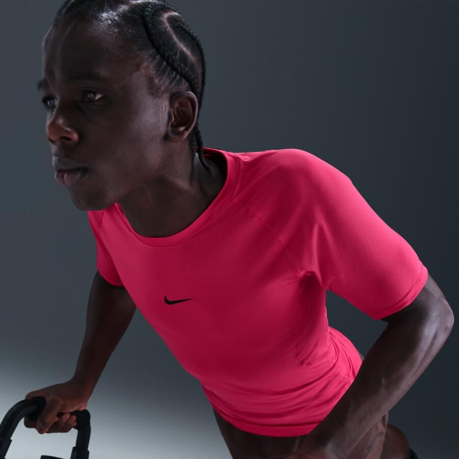 Nike Pro Dri-FIT strakke fitnesstop met korte mouwen voor heren Roze - Foto 2